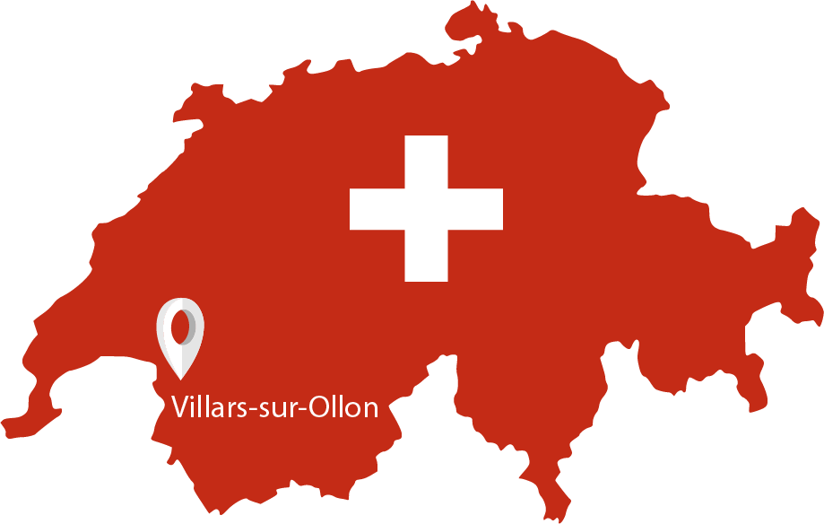 Switzerland map, Villars-sur-Ollon is between Lausanne and Sion