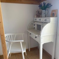 old white wood desk