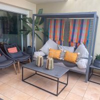 terrace with comfortable seats