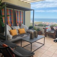 terrace with comfortable seats